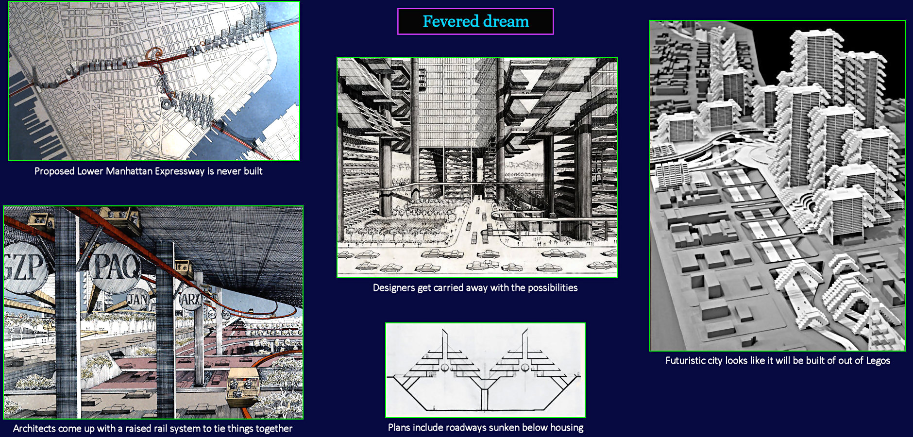 Lower Manhattan Expressway, 1960 map